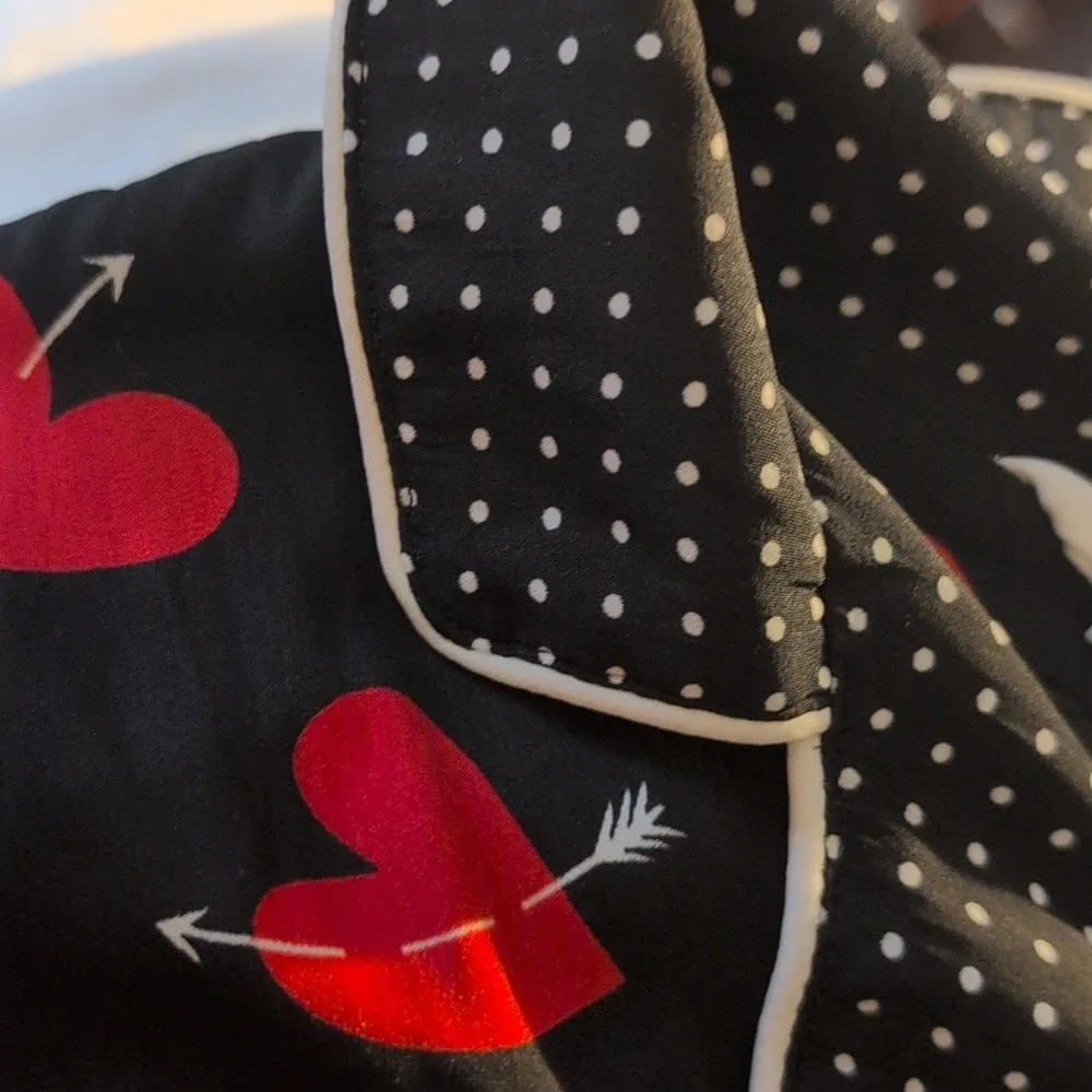 Kate Spade New York Women's Cupid Hearts‎ 2-Piece Pajama Set Size Small